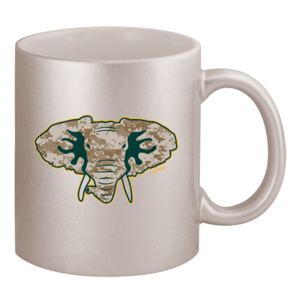 Camouflage Hellaphant - 11oz Metallic Silver Mug Thumbnail