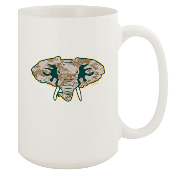 Camouflage Hellaphant - 15oz White Mug Thumbnail