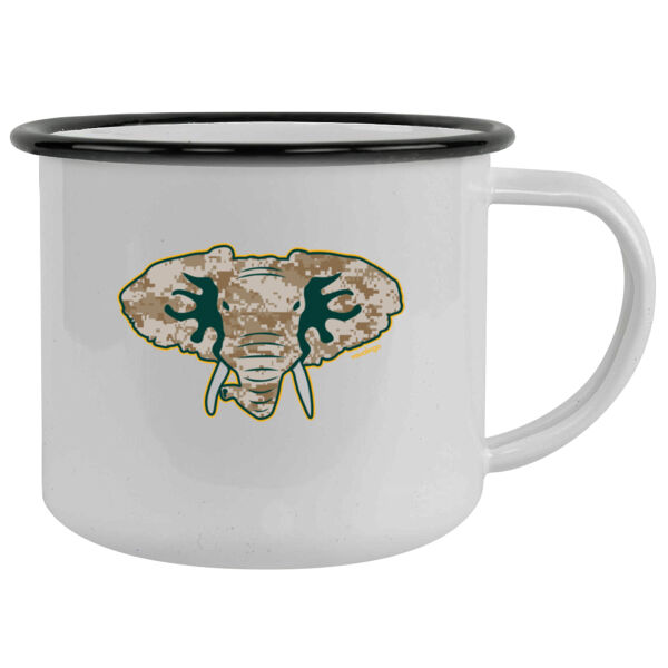 Camouflage Hellaphant - 12oz Camping Mug Thumbnail