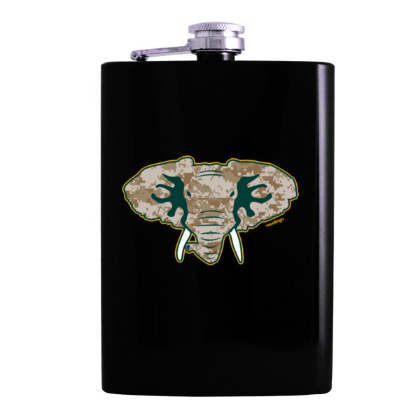 Camouflage Hellaphant - 8oz Hip Flask Thumbnail