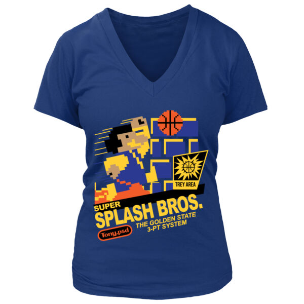 Super Splash Bros. - Women's Premium Deep V-Neck T-Shirt Thumbnail