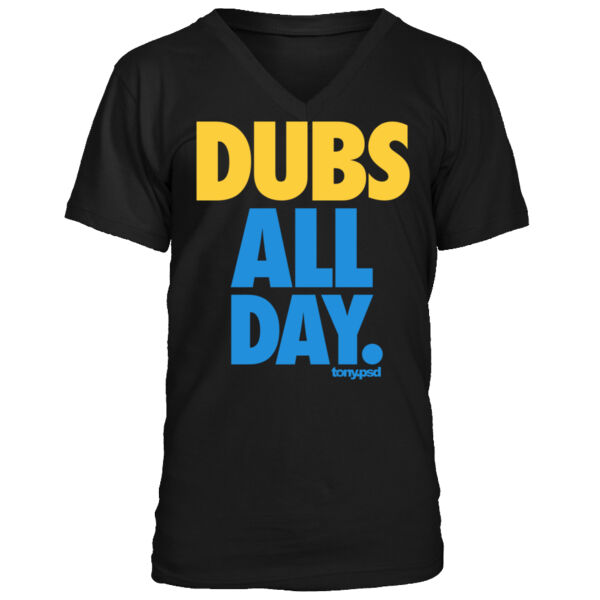 Dubs All Day - Men's Premium V-Neck T-Shirt Thumbnail