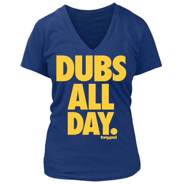 Dubs All Day - Women's Premium Deep V-Neck T-Shirt Thumbnail