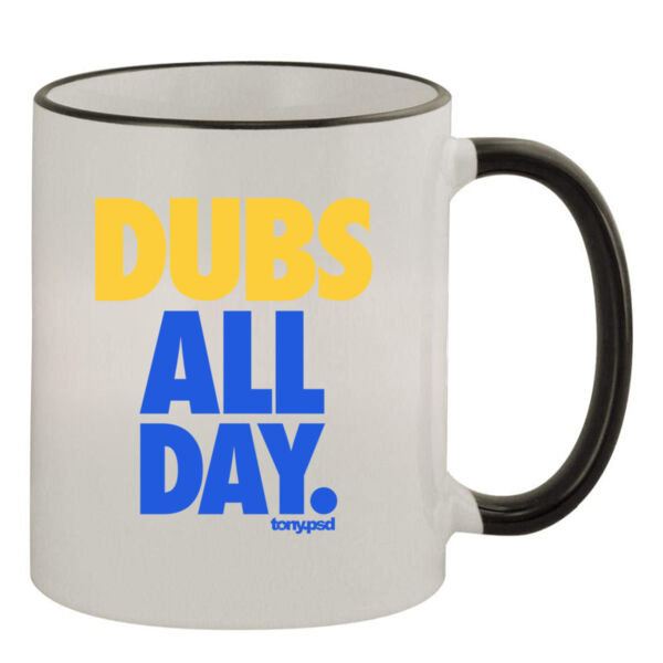 Dubs All Day - 11oz Colored Rim & Handle Mug Thumbnail