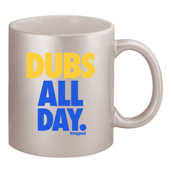 Dubs All Day - 11oz Metallic Silver Mug Thumbnail