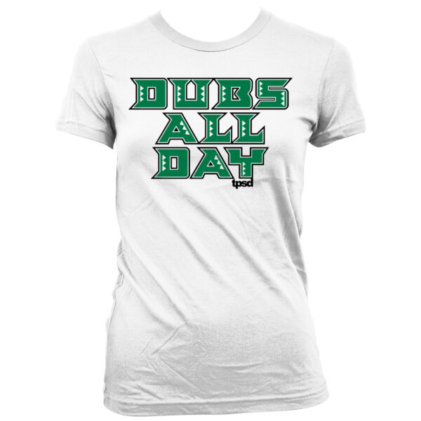 Dubs All Day Hawaii Edition - Women's Junior Cut Crewneck T-Shirt Thumbnail