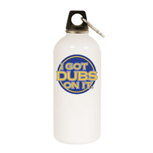 I Got Dubs On It - White Water Bottle With Carabiner Thumbnail
