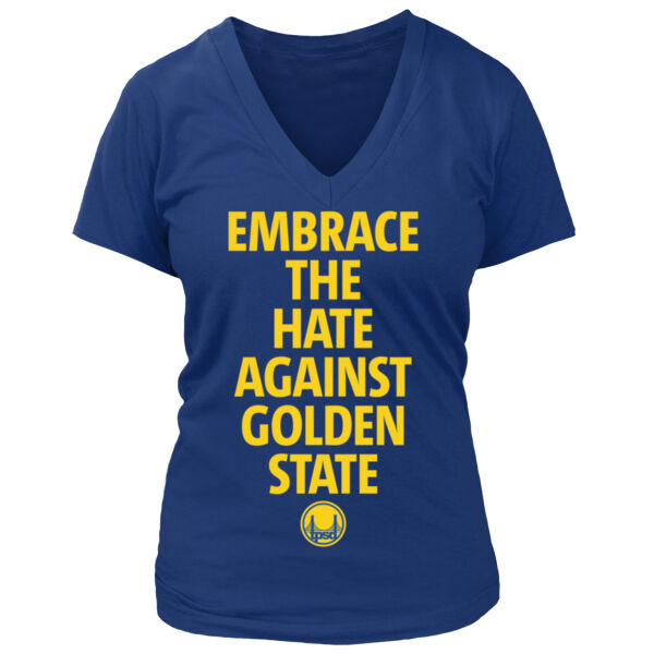 Embrace The Hate Against Golden State - Women's Premium Deep V-Neck T-Shirt Thumbnail