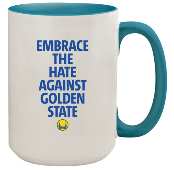 Embrace The Hate Against Golden State - 15oz Colored Inner & Handle Mug Thumbnail