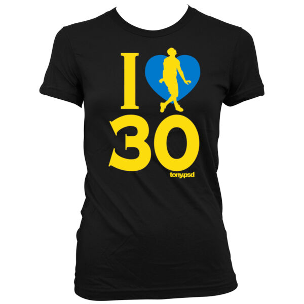 I Love (Heart) 30 - Women's Junior Cut Crewneck T-Shirt Thumbnail