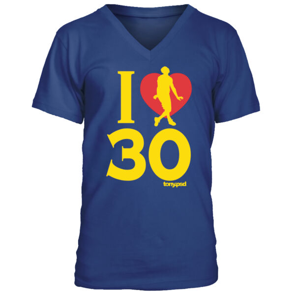 I Love (Heart) 30 - Men's Premium V-Neck T-Shirt Thumbnail
