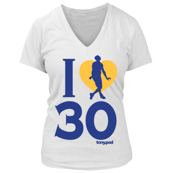 I Love (Heart) 30 - Women's Premium Deep V-Neck T-Shirt Thumbnail