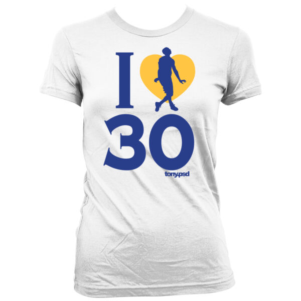 I Love (Heart) 30 - Women's Junior Cut Crewneck T-Shirt Thumbnail