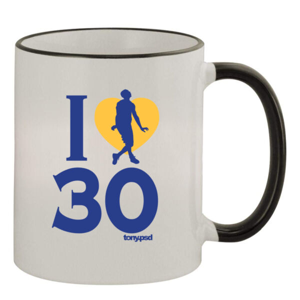 I Love (Heart) 30 - 11oz Colored Rim & Handle Mug Thumbnail
