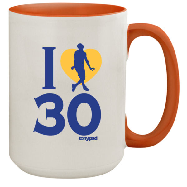 I Love (Heart) 30 - 15oz Colored Inner & Handle Mug Thumbnail