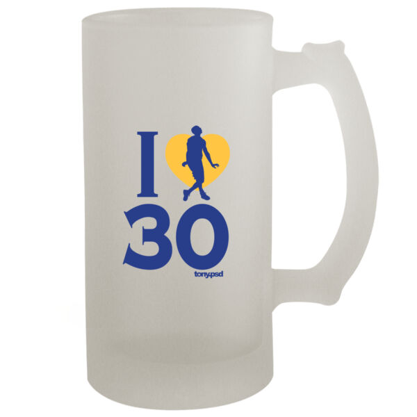 I Love (Heart) 30 - 16oz Frosted Beer Stein Thumbnail