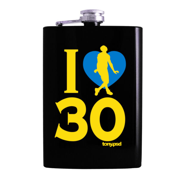 I Love (Heart) 30 - 8oz Hip Flask Thumbnail