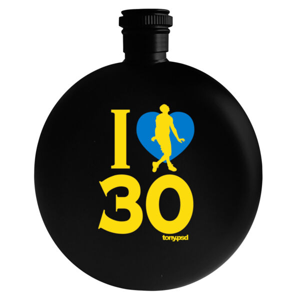 I Love (Heart) 30 - 5oz Round Flask Thumbnail