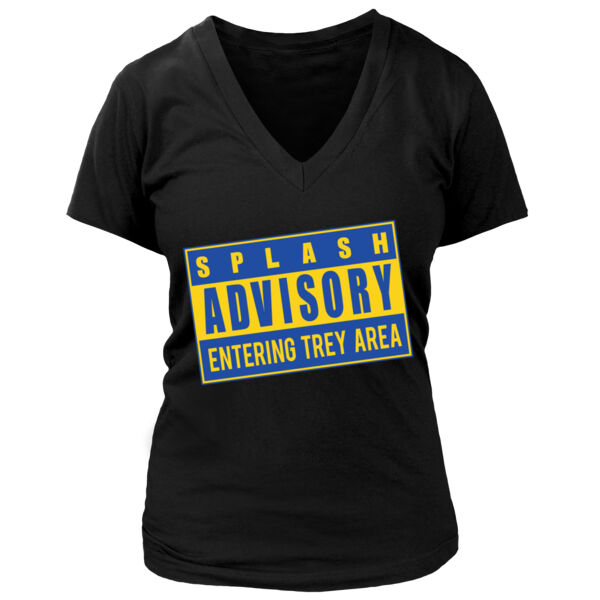 Splash Advisory - Women's Premium Deep V-Neck T-Shirt Thumbnail