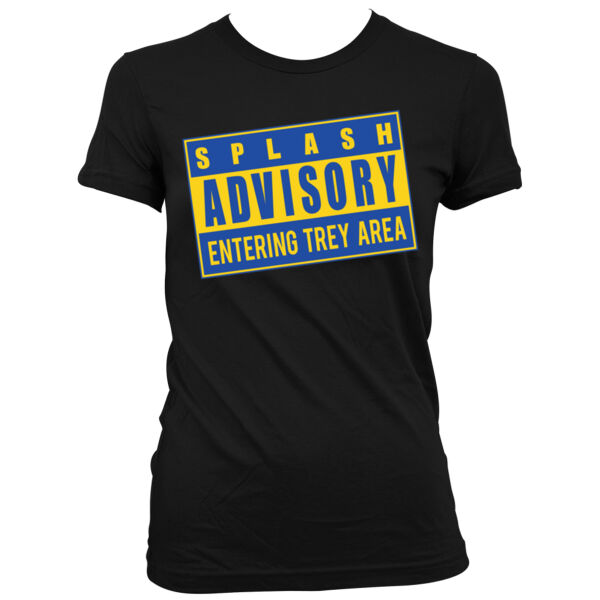 Splash Advisory - Women's Junior Cut Crewneck T-Shirt Thumbnail