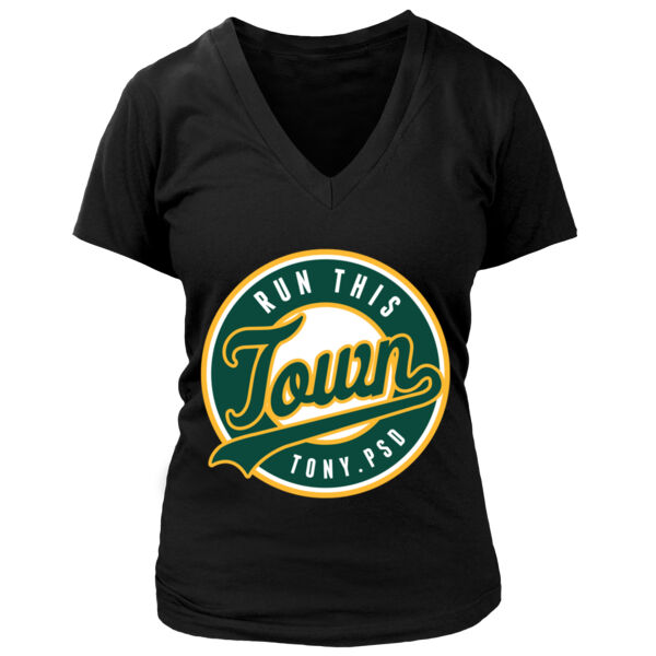 Run This Town - Women's Premium Deep V-Neck T-Shirt Thumbnail