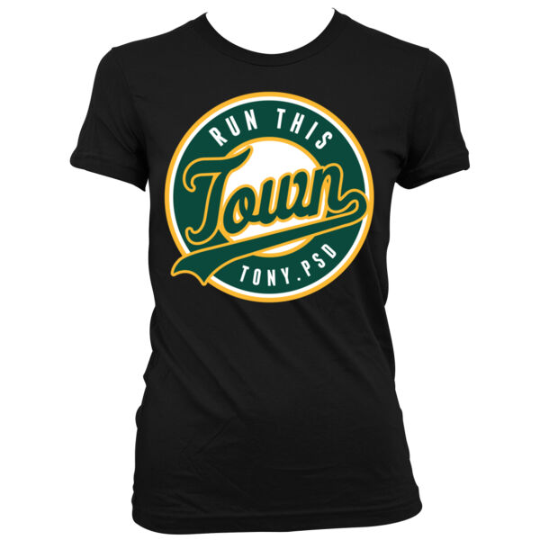 Run This Town - Women's Junior Cut Crewneck T-Shirt Thumbnail