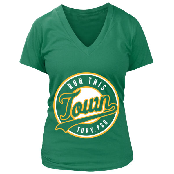 Run This Town - Women's Premium Deep V-Neck T-Shirt Thumbnail