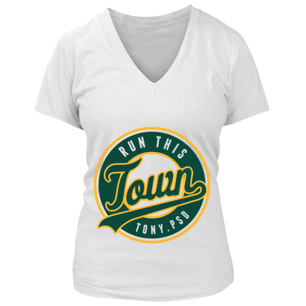 Run This Town - Women's Premium Deep V-Neck T-Shirt Thumbnail
