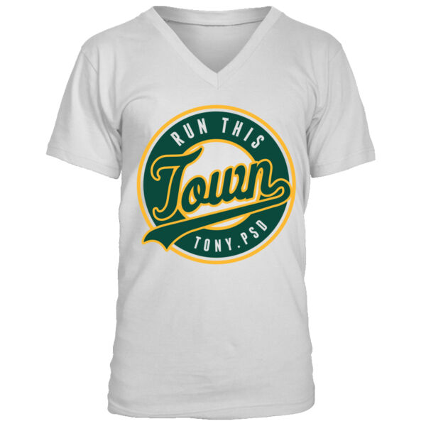 Run This Town - Men's Premium V-Neck T-Shirt Thumbnail