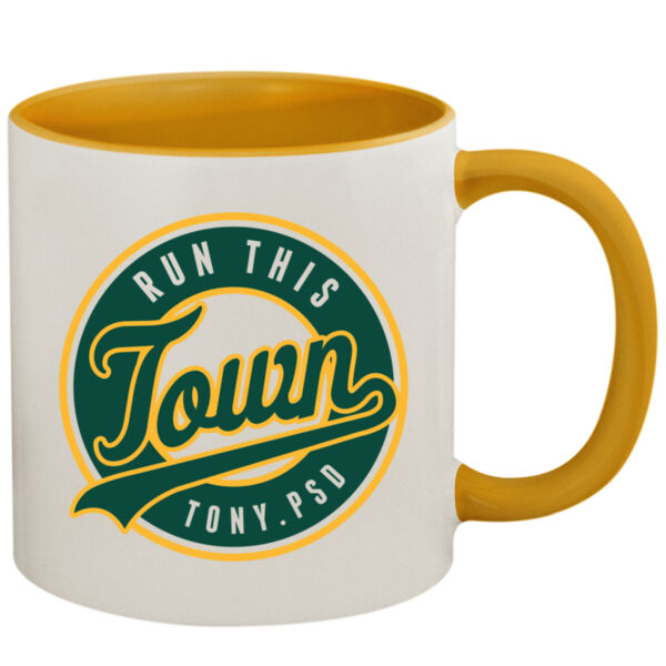 Run This Town - 11oz Colored Inner & Handle Mug Thumbnail