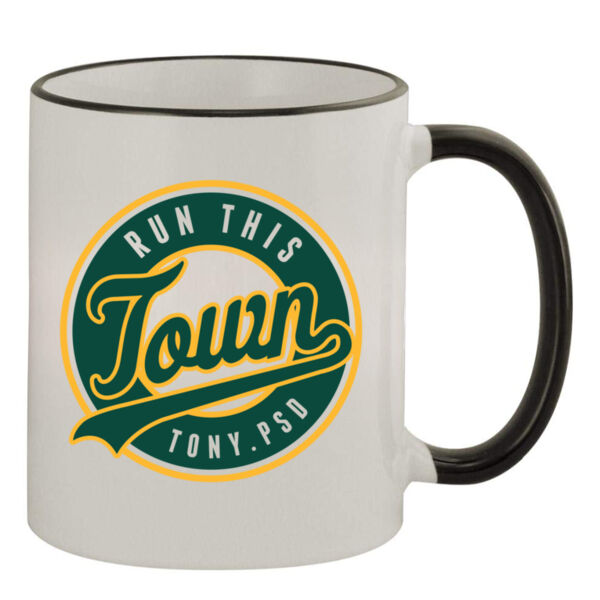 Run This Town - 11oz Colored Rim & Handle Mug Thumbnail