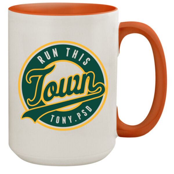 Run This Town - 15oz Colored Inner & Handle Mug Thumbnail