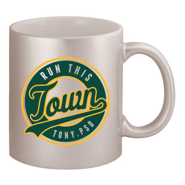 Run This Town - 11oz Metallic Silver Mug Thumbnail