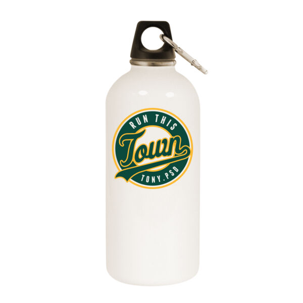 Run This Town - White Water Bottle With Carabiner Thumbnail