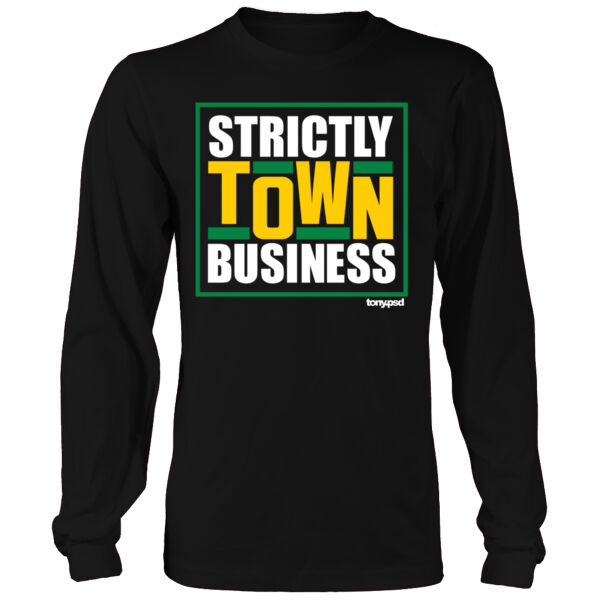 Strictly Town Business - Men's Heavy Long-Sleeve T-Shirt Thumbnail