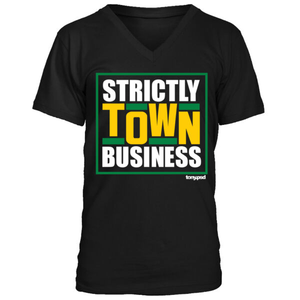 Strictly Town Business - Men's Premium V-Neck T-Shirt Thumbnail