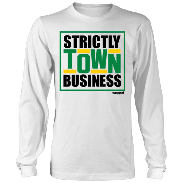 Strictly Town Business - Men's Heavy Long-Sleeve T-Shirt Thumbnail