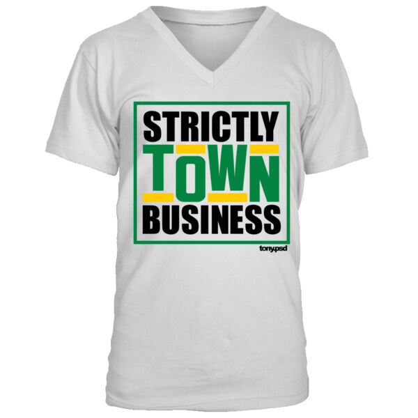 Strictly Town Business - Men's Premium V-Neck T-Shirt Thumbnail