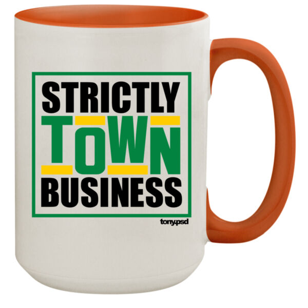Strictly Town Business - 15oz Colored Inner & Handle Mug Thumbnail