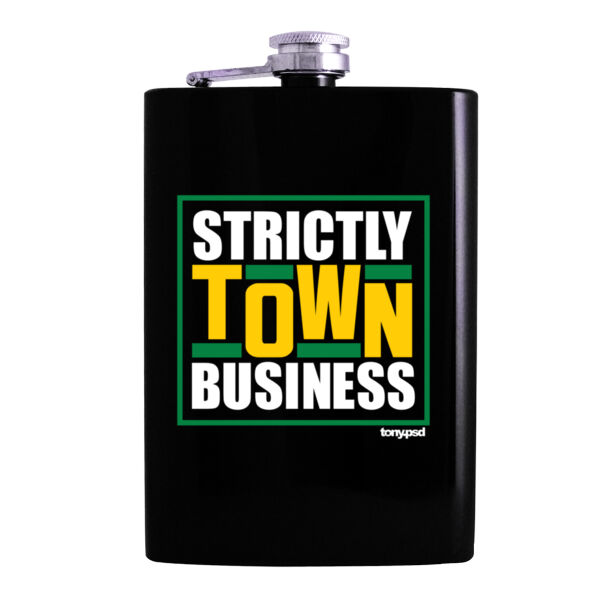 Strictly Town Business - 8oz Hip Flask Thumbnail