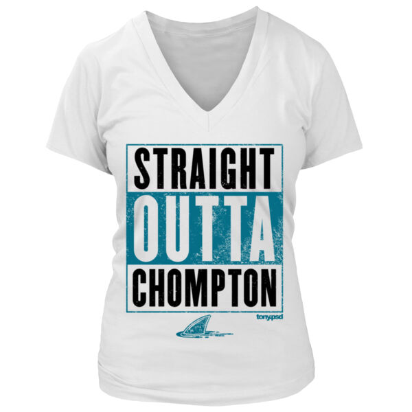 Chompton - Women's Premium Deep V-Neck T-Shirt Thumbnail