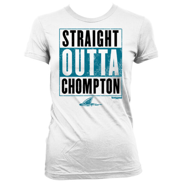 Chompton - Women's Junior Cut Crewneck T-Shirt Thumbnail