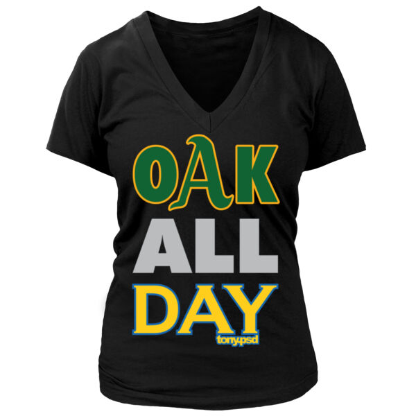 Oak All Day - Women's Premium Deep V-Neck T-Shirt Thumbnail