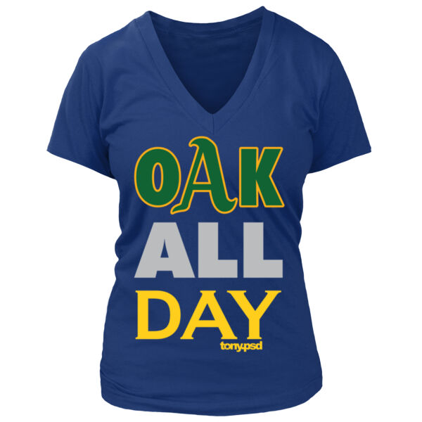 Oak All Day - Women's Premium Deep V-Neck T-Shirt Thumbnail