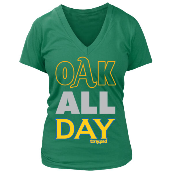Oak All Day - Women's Premium Deep V-Neck T-Shirt Thumbnail
