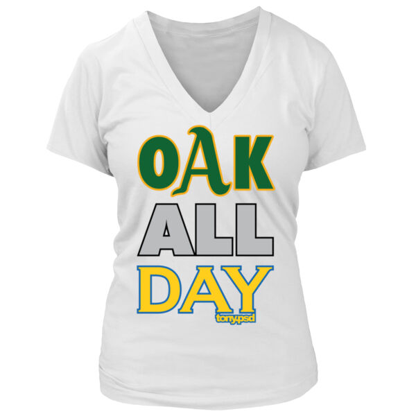 Oak All Day - Women's Premium Deep V-Neck T-Shirt Thumbnail