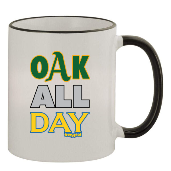 Oak All Day - 11oz Colored Rim & Handle Mug Thumbnail