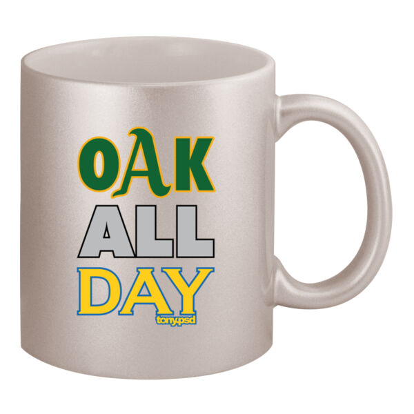 Oak All Day - 11oz Metallic Silver Mug Thumbnail